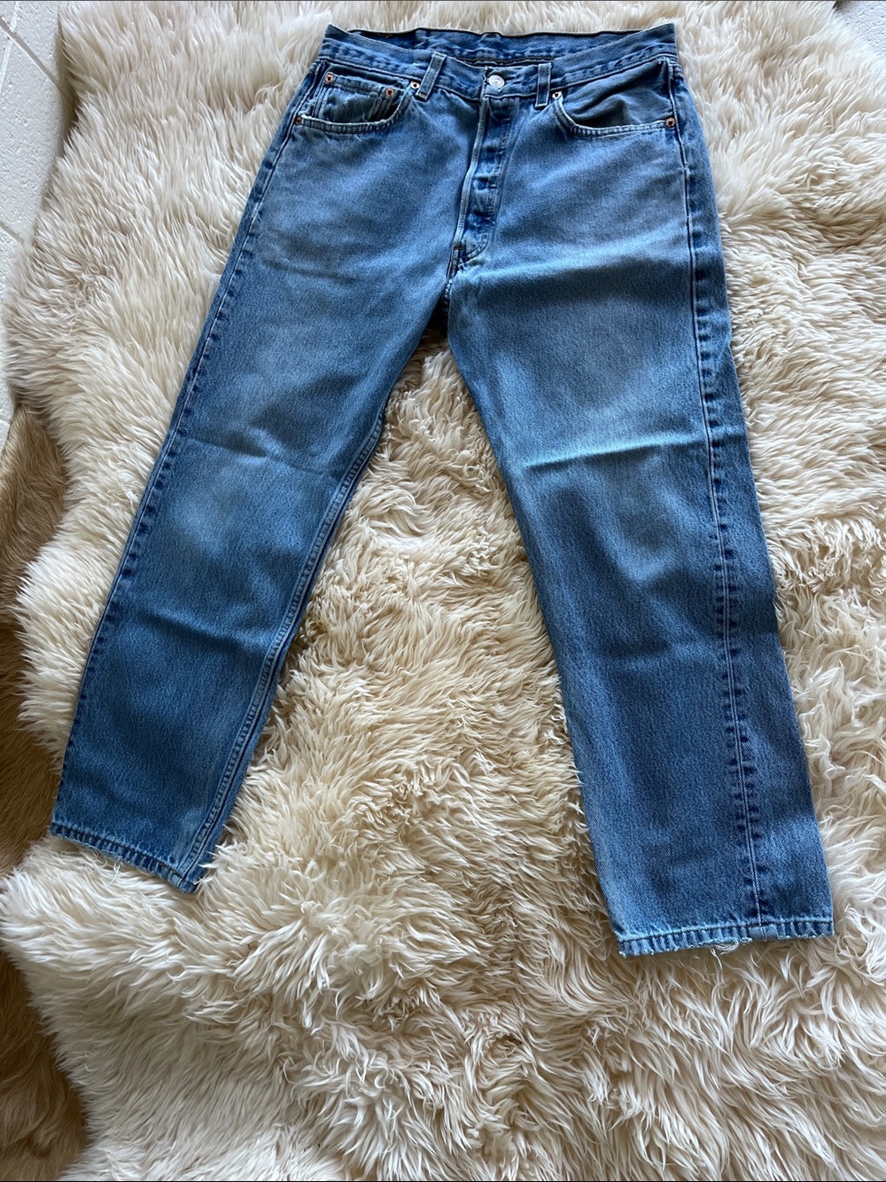 Levi’s 501 Original Straight Leg Button Fly Jeans - Light Wash - Made in USA